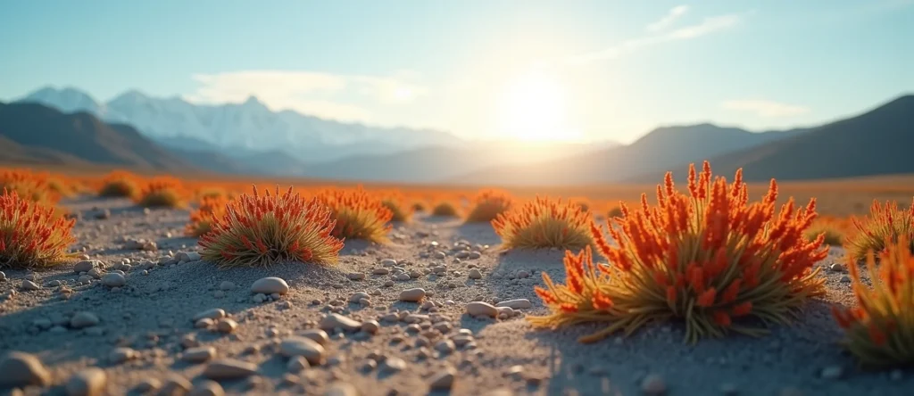 Symbolizing Identity/Local: A local Indian Paintbrush Sierra Nevada skyline. - AI Generated