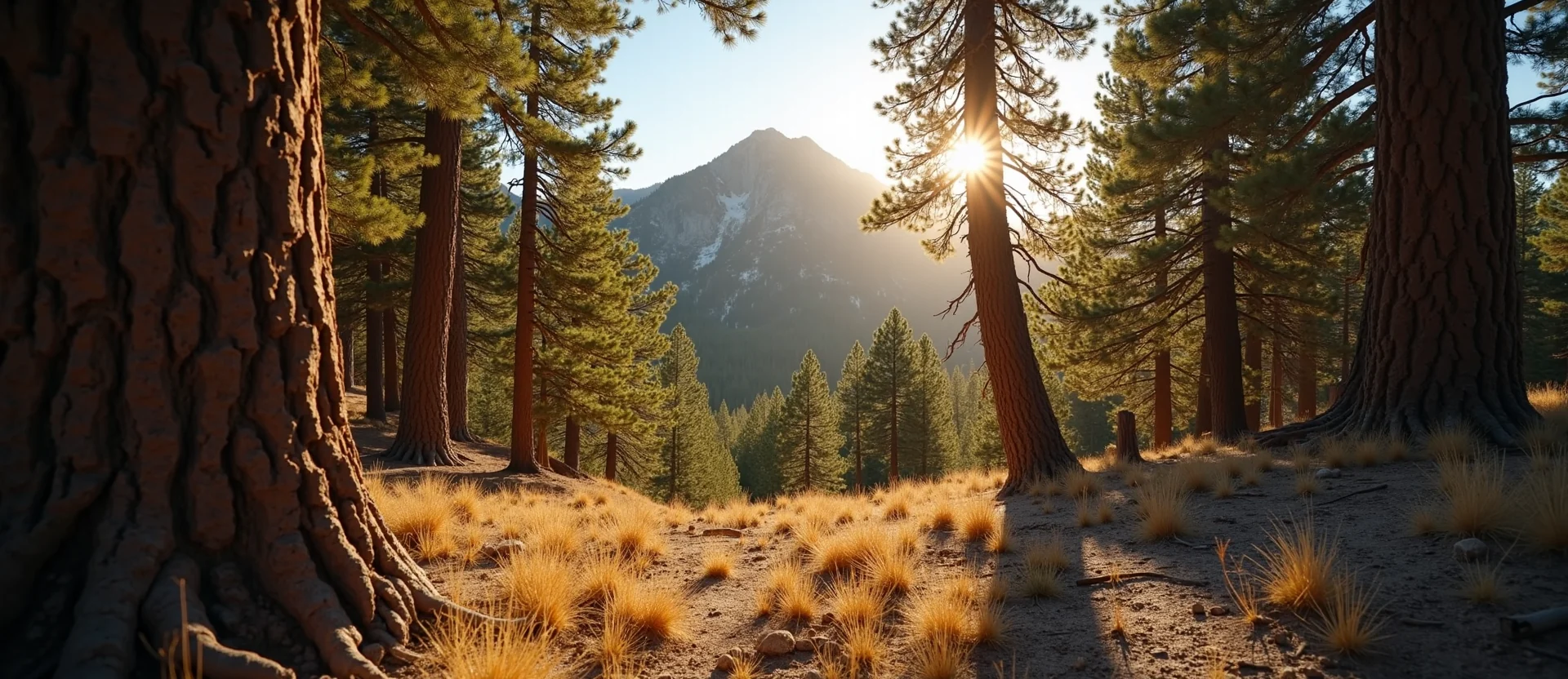 Symbolizing Stability/Peak: A local Mountain Mahogany solid mountain ridge. - AI Generated
