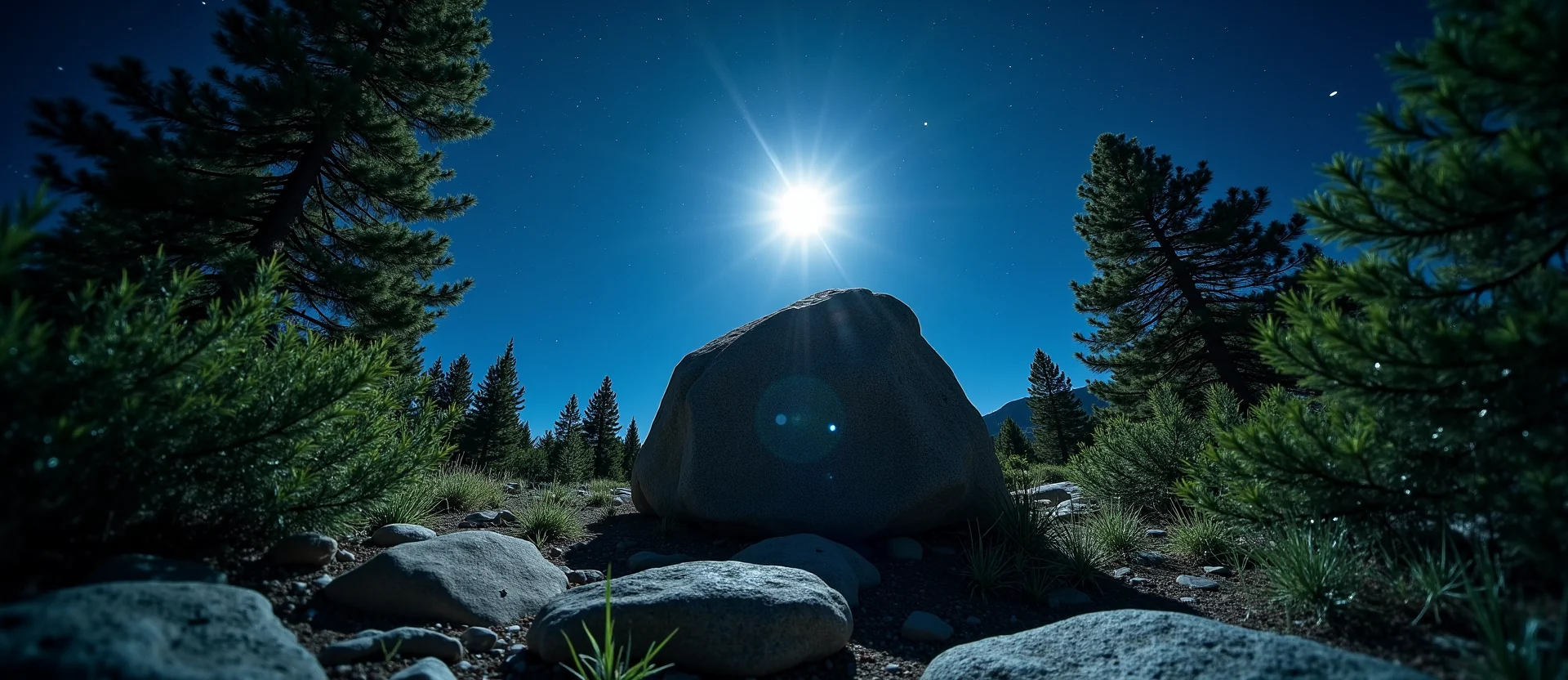 Symbolizing Stability/Peak: A local Mountain Mahogany unshakable boulder. - AI Generated