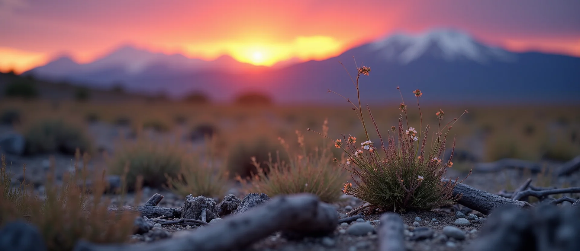 Symbolizing Seed/New Beginning: A local Indian Paintbrush sprouting sagebrush seedling. - AI Generated