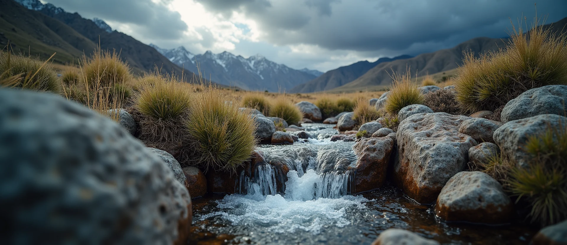 Symbolizing Flow/Cleansing: A local Bitterbrush hidden small waterfall. - AI Generated