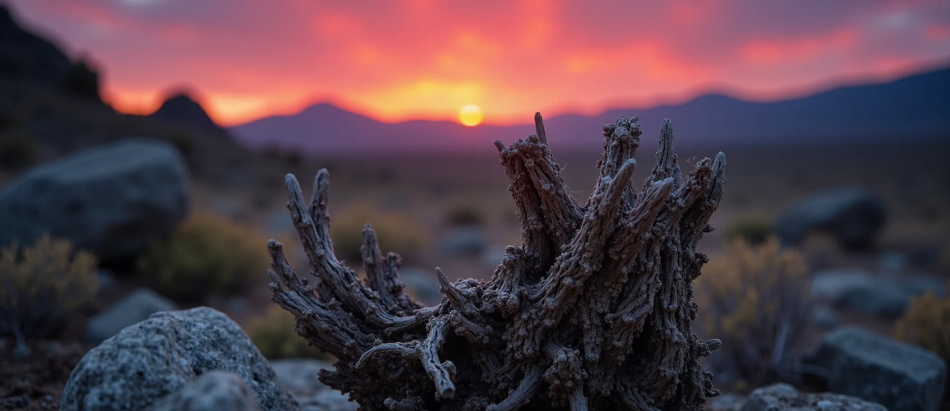 Symbolizing Growth/Resilience: A local Bitterbrush gnarled juniper roots. - AI Generated
