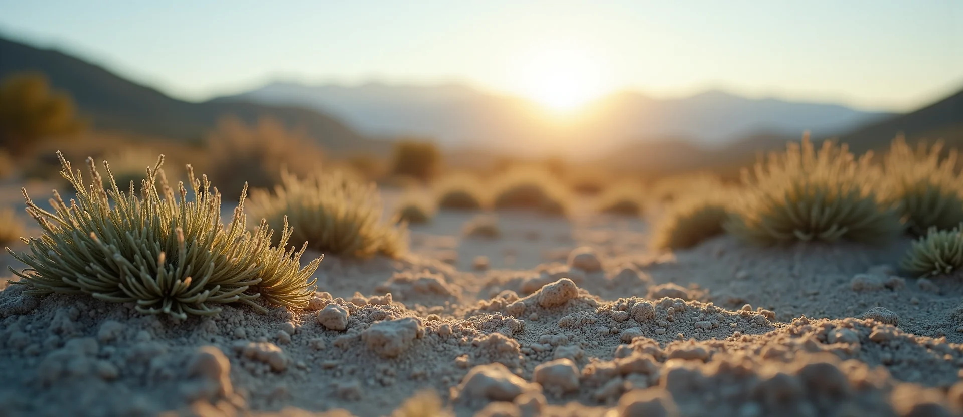 Symbolizing Stability/Peak: A local Rabbitbrush distant Sierra horizon. - AI Generated