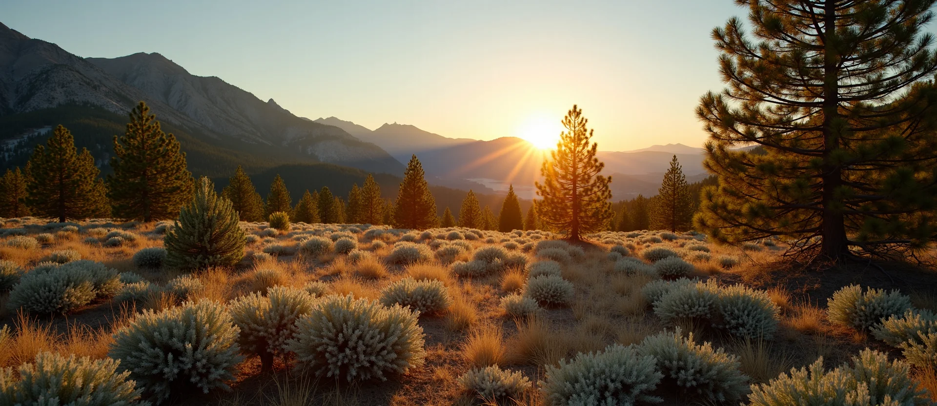 Symbolizing Identity/Local: A local Ponderosa Pine Washoe Valley floor. - AI Generated