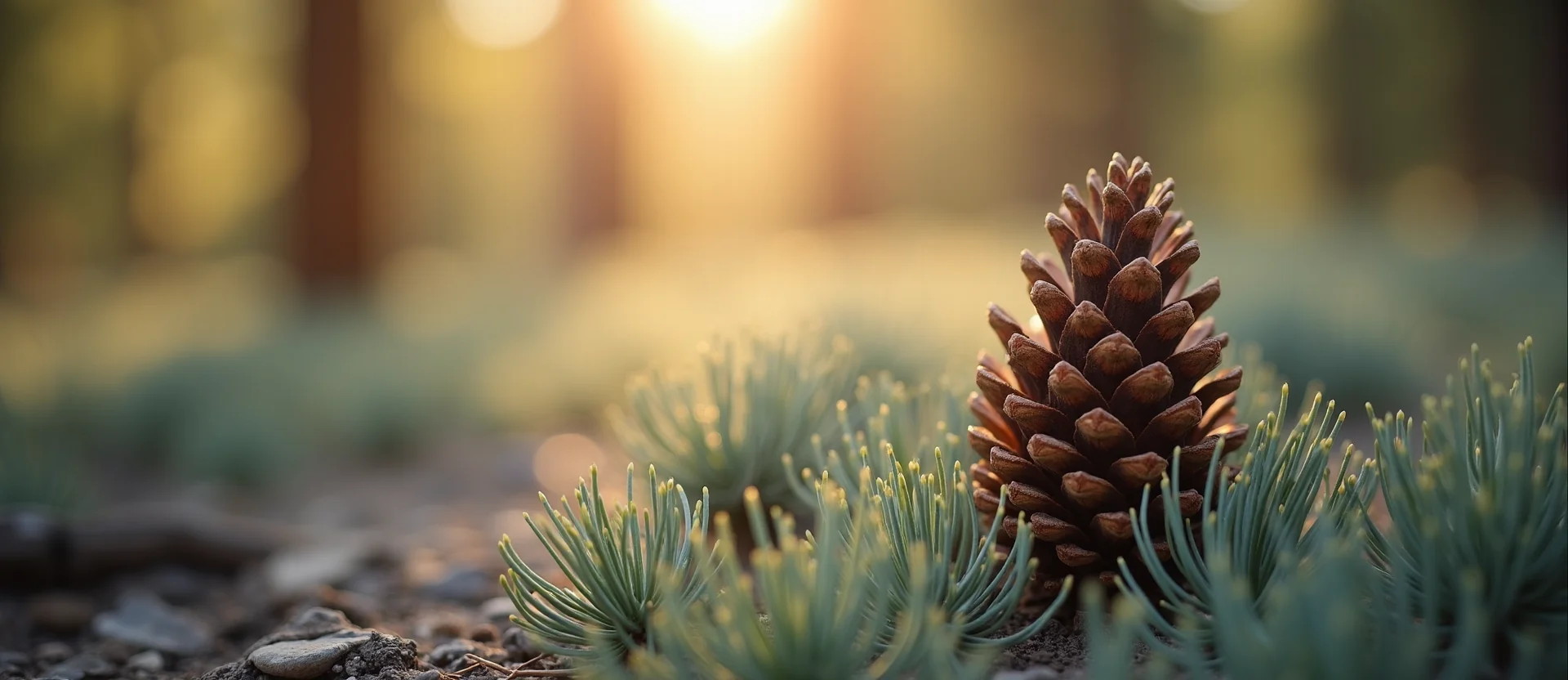 Symbolizing Seed/New Beginning: A local Rabbitbrush opening pine cone. - AI Generated