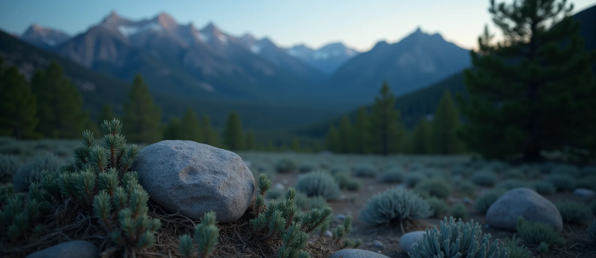 Symbolizing Stability/Peak: A local Mountain Mahogany unshakable boulder. - AI Generated