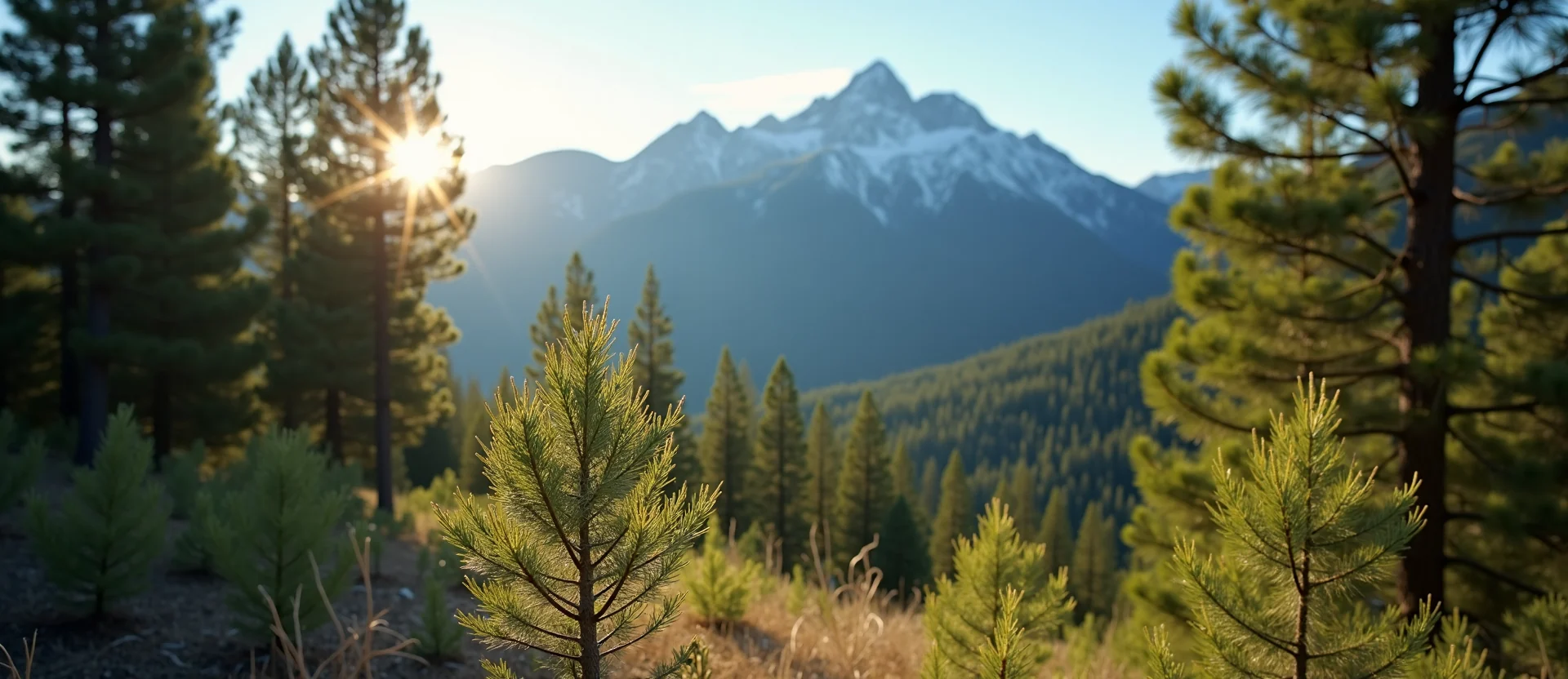 Symbolizing Identity/Local: A local Ponderosa Pine Sierra Nevada skyline. - AI Generated