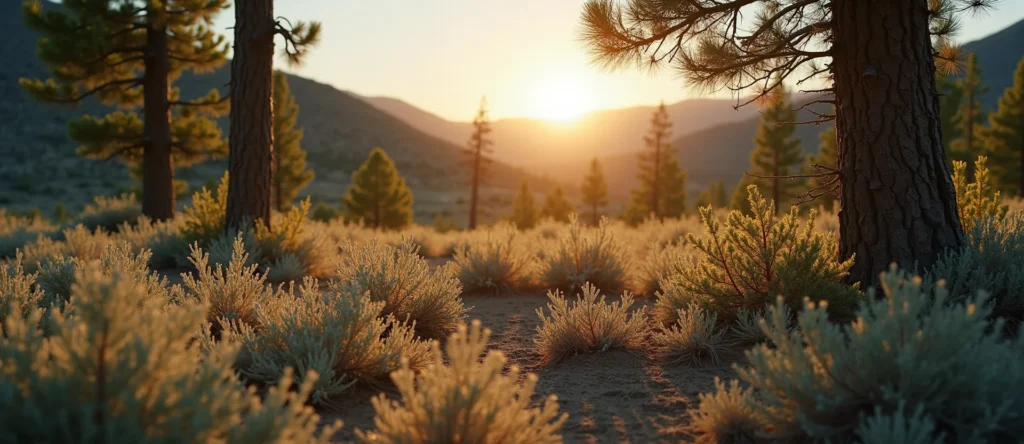 Symbolizing Growth/Resilience: A local Sagebrush (Artemisia tridentata) thriving aspen grove. - AI Generated