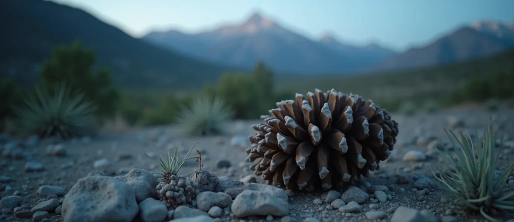 Symbolizing Seed/New Beginning: A local Quaking Aspen opening pine cone. - AI Generated