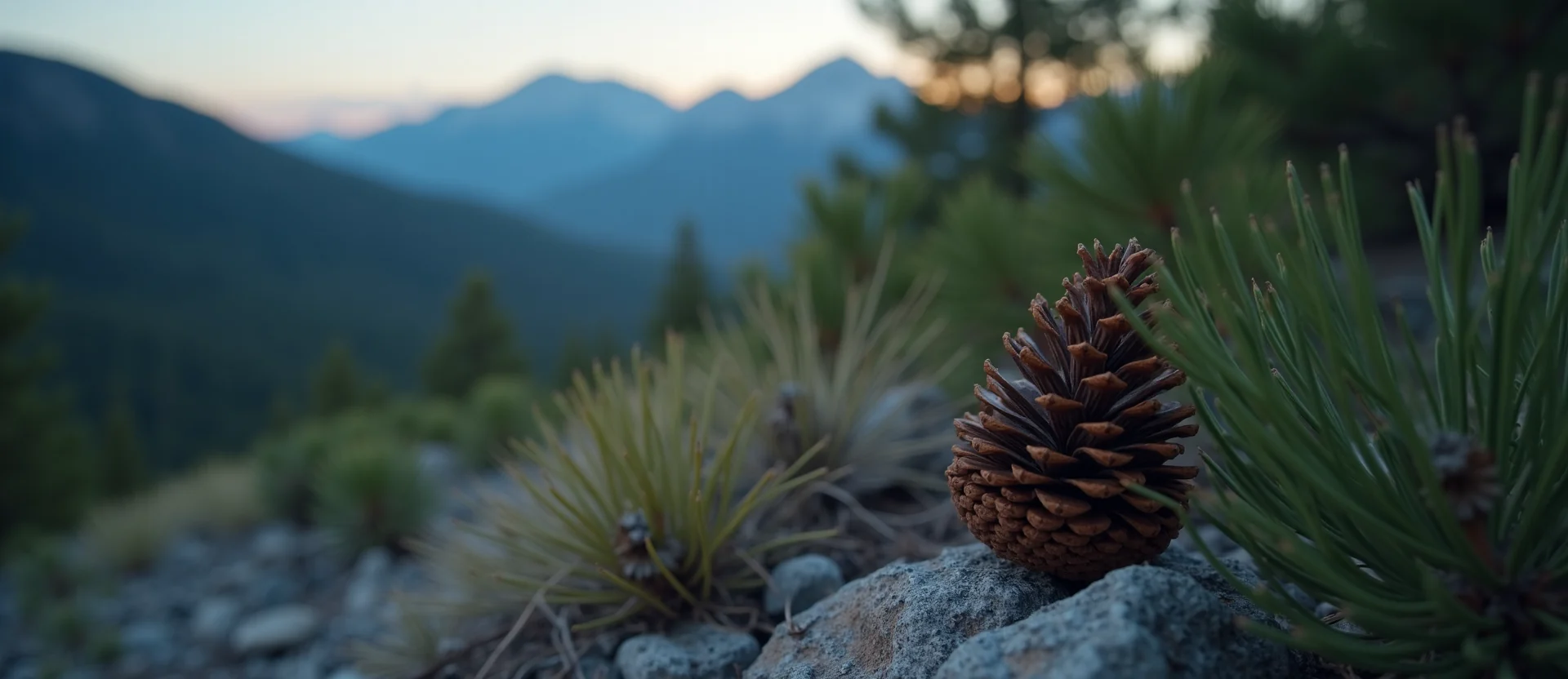 Symbolizing Seed/New Beginning: A local Ponderosa Pine opening pine cone. - AI Generated