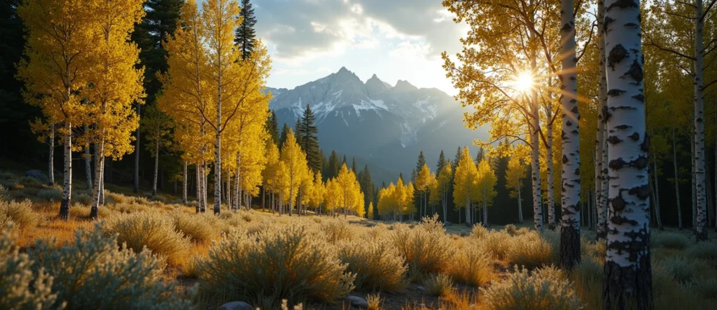 Symbolizing Growth/Resilience: A local Manzanita thriving aspen grove. - AI Generated