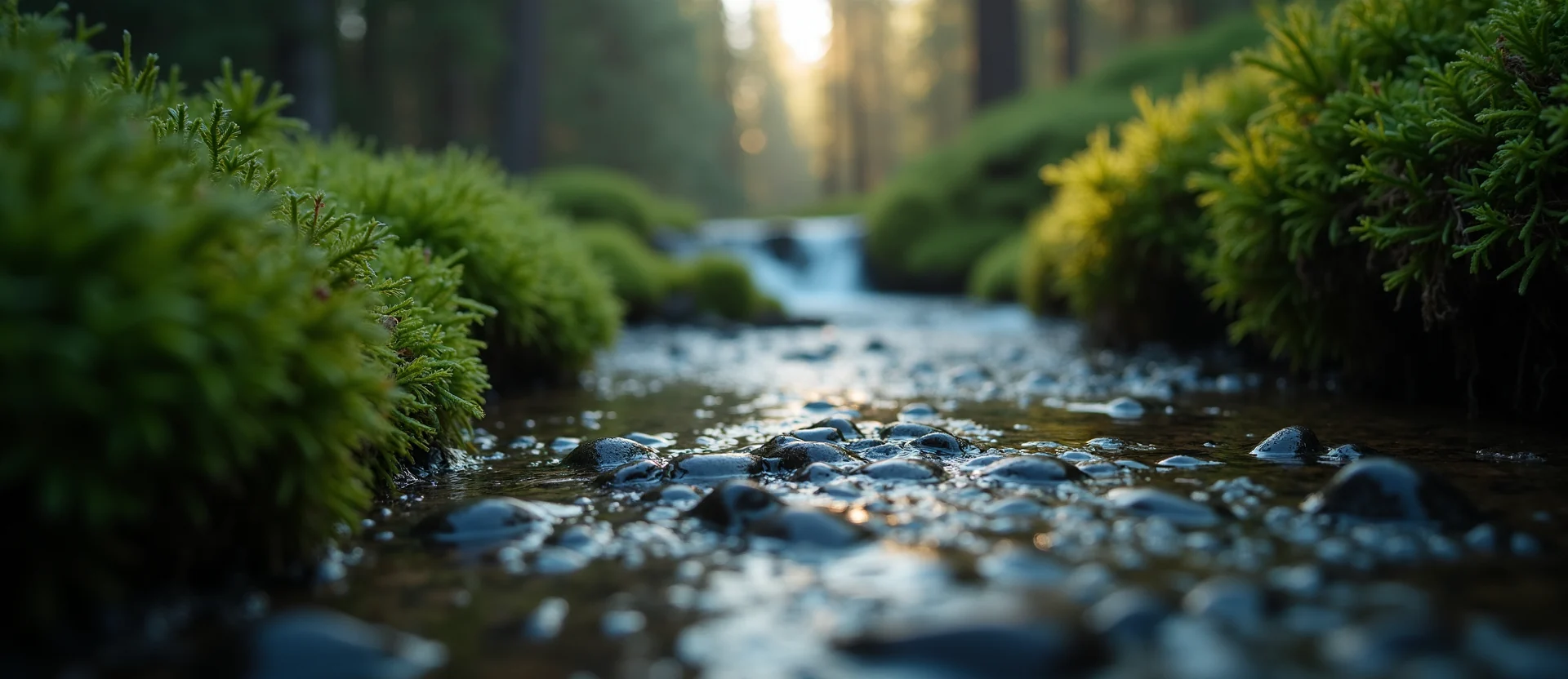 Symbolizing Flow/Cleansing: A local Quaking Aspen hidden small waterfall. - AI Generated