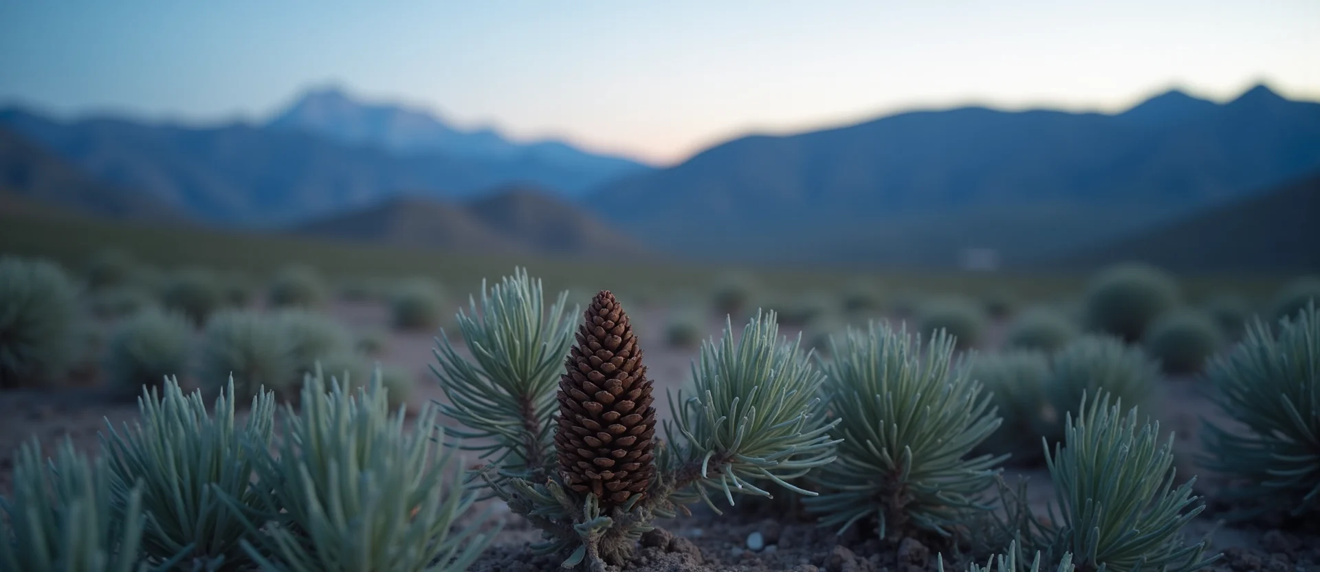 Symbolizing Seed/New Beginning: A local Sagebrush (Artemisia tridentata) opening pine cone. - AI Generated