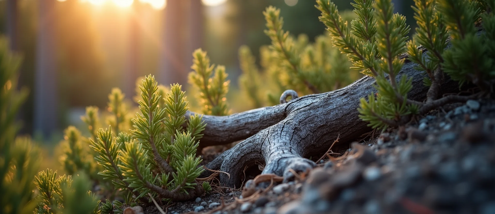 Symbolizing Growth/Resilience: A local Quaking Aspen gnarled juniper roots. - AI Generated