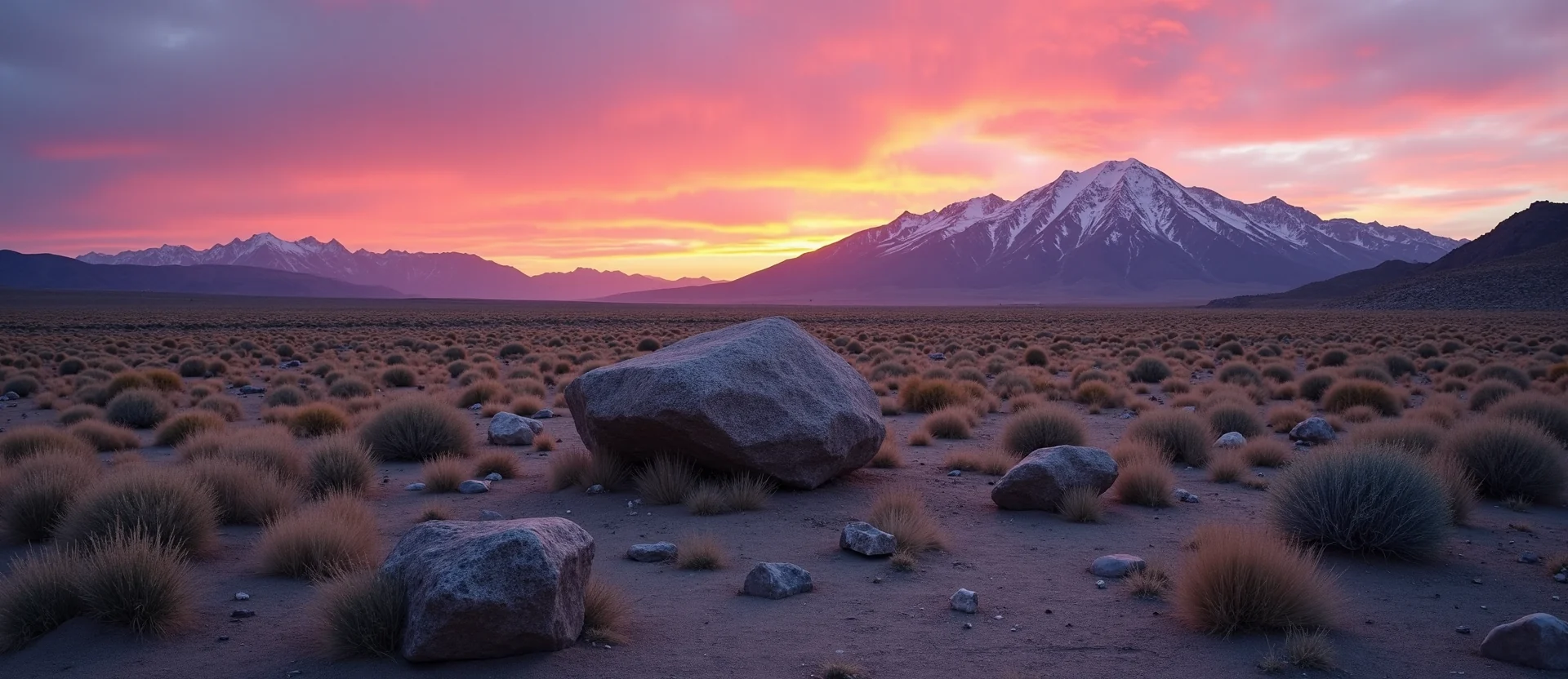 Symbolizing Stability/Peak: A local Desert Peach unshakable boulder. - AI Generated