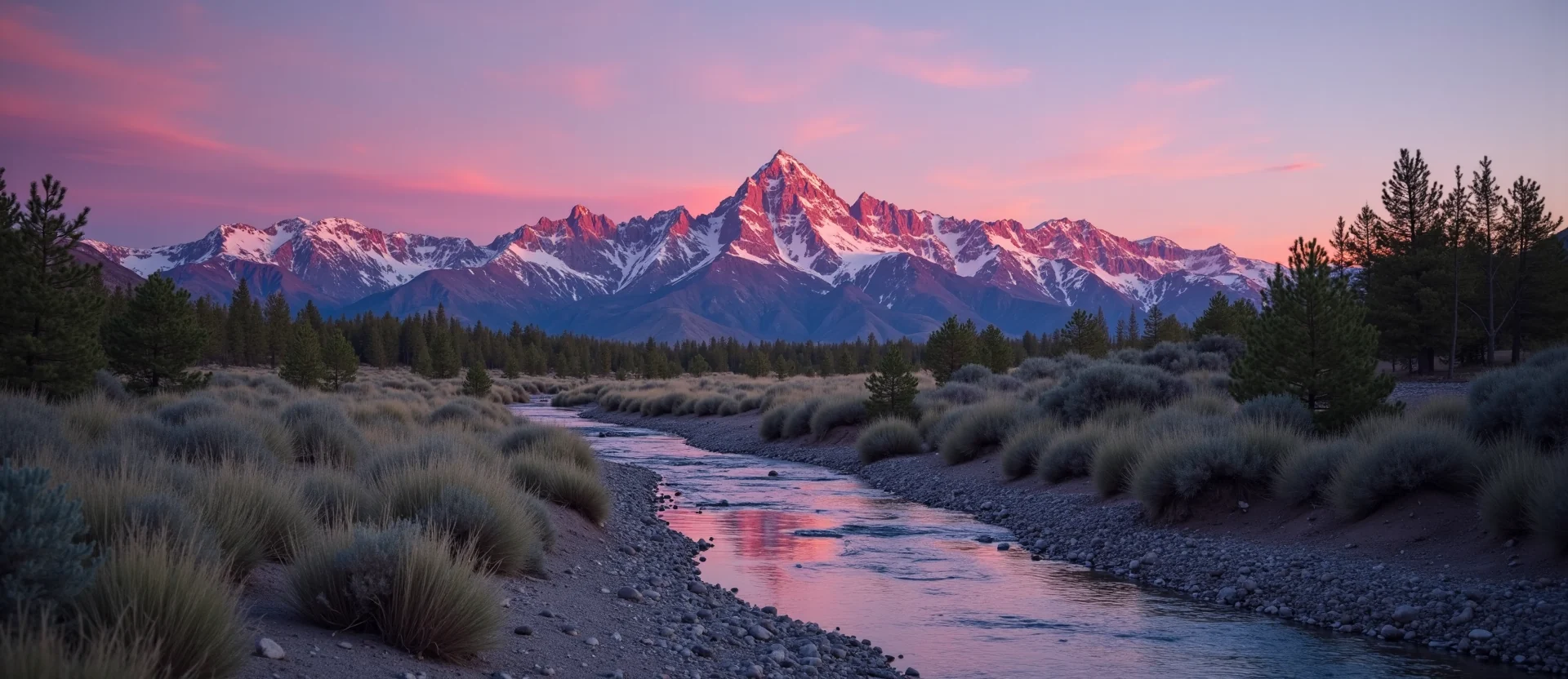 Symbolizing Identity/Local: A local Mountain Mahogany Sierra Nevada skyline. - AI Generated