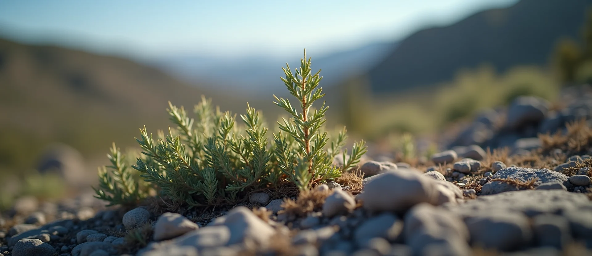 Symbolizing Seed/New Beginning: A local Sagebrush (Artemisia tridentata) sprouting sagebrush seedling. - AI Generated