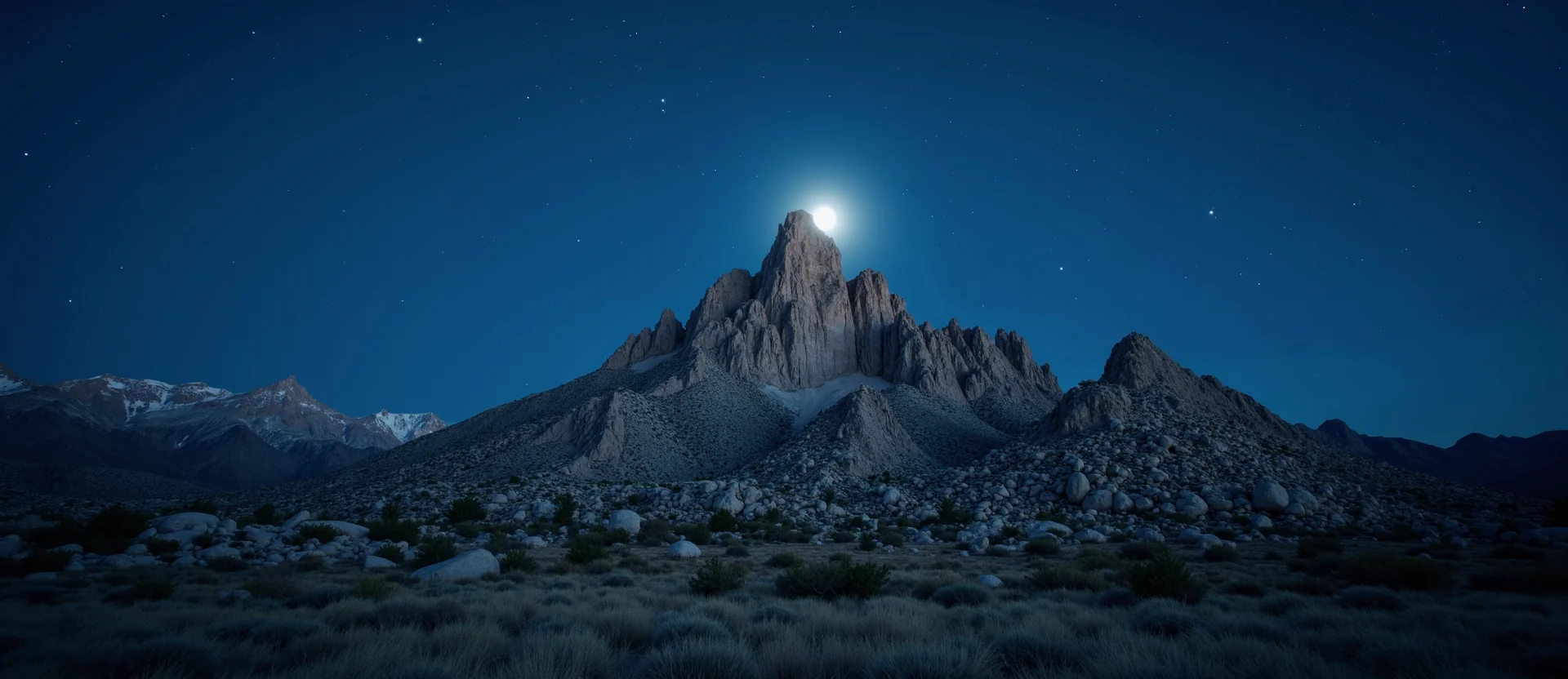 Symbolizing Stability/Peak: A local Manzanita jagged granite peak. - AI Generated
