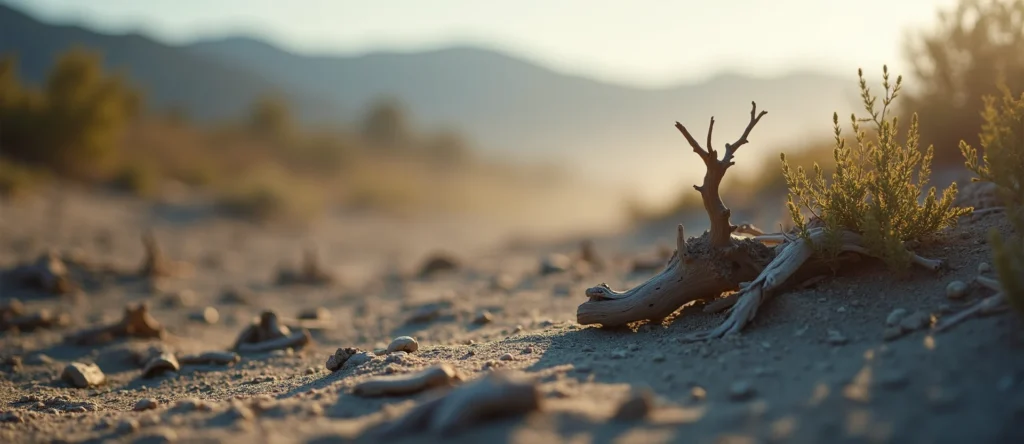 Symbolizing Growth/Resilience: A local Bitterbrush gnarled juniper roots. - AI Generated
