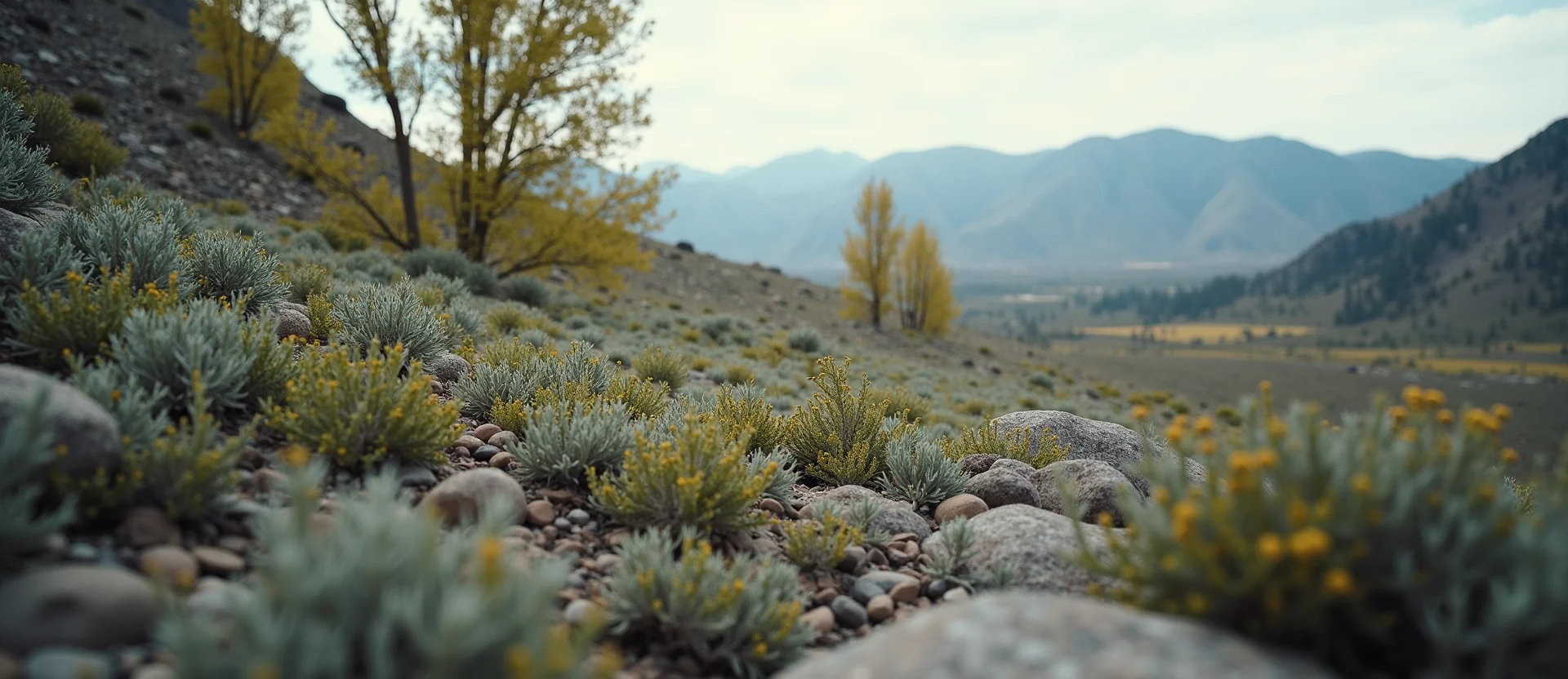 Symbolizing Growth/Resilience: A local Rabbitbrush thriving aspen grove. - AI Generated