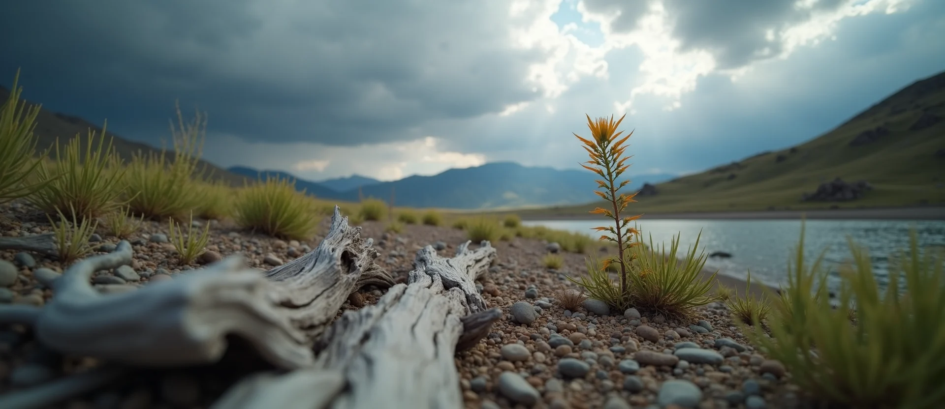 Symbolizing Seed/New Beginning: A local Rabbitbrush sprouting sagebrush seedling. - AI Generated