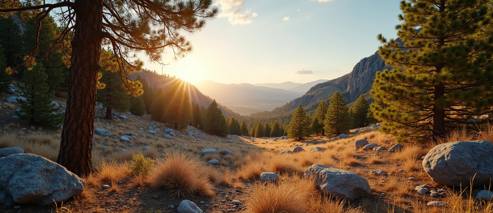Symbolizing Identity/Local: A local Ponderosa Pine Washoe Valley floor. - AI Generated