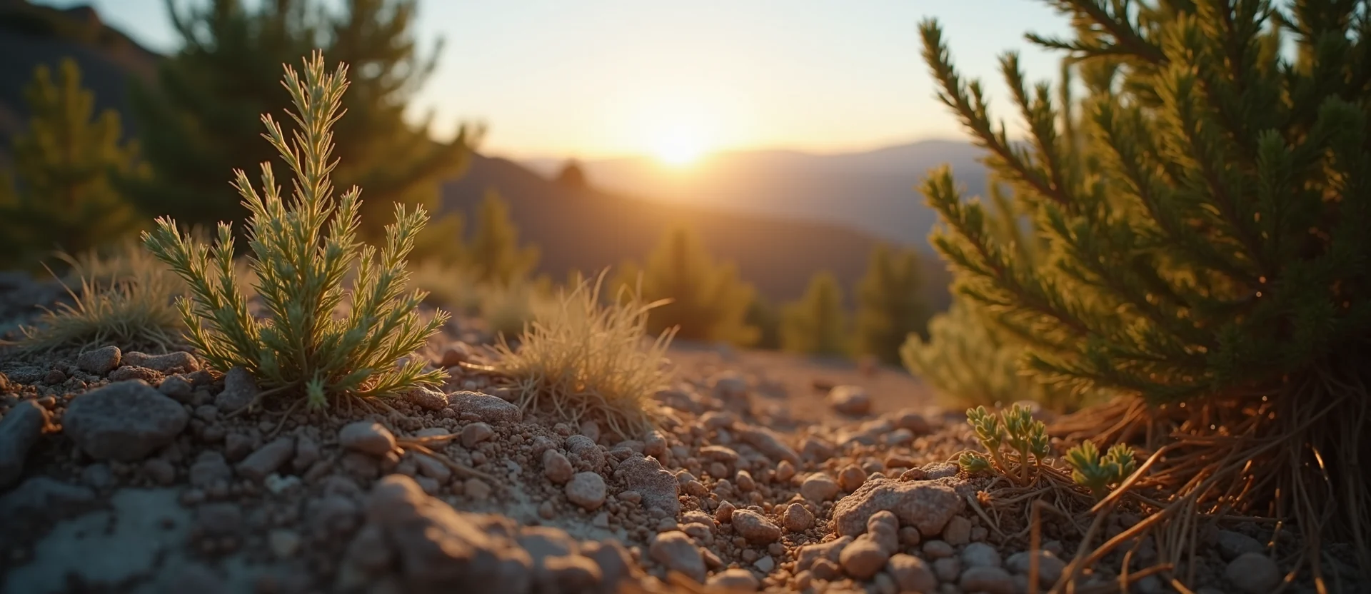 Symbolizing Seed/New Beginning: A local Sagebrush (Artemisia tridentata) sprouting sagebrush seedling. - AI Generated