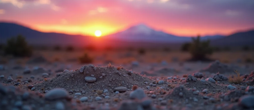 Symbolizing Stability/Peak: A local Mountain Mahogany distant Sierra horizon. - AI Generated