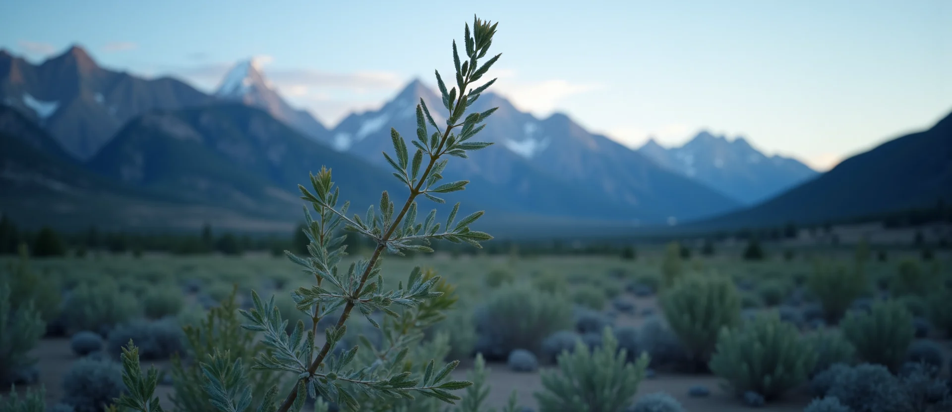 Symbolizing Growth/Resilience: A local Rabbitbrush new branch reaching for the sky. - AI Generated