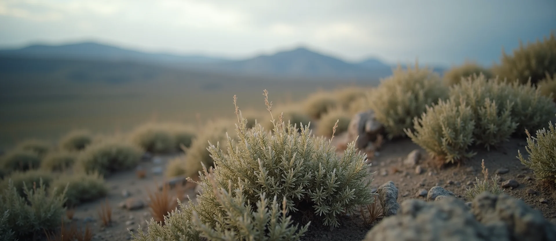 Symbolizing Stability/Peak: A local Rabbitbrush distant Sierra horizon. - AI Generated