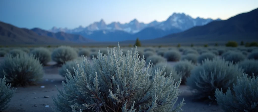 Symbolizing Stability/Peak: A local Manzanita distant Sierra horizon. - AI Generated