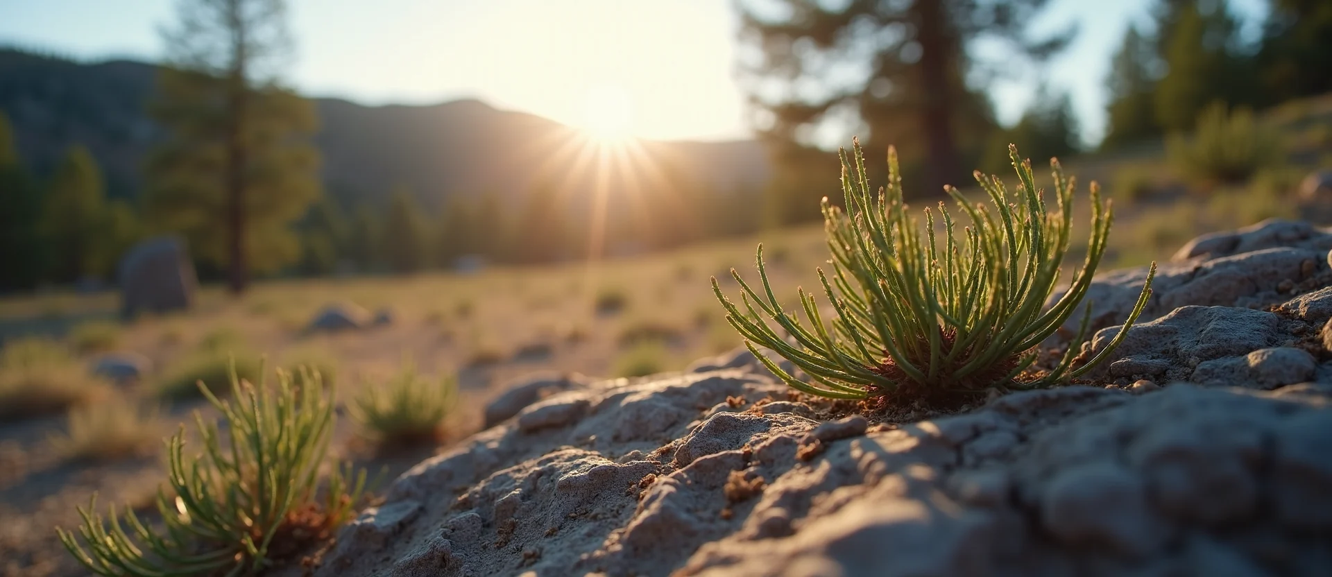 Symbolizing Seed/New Beginning: A local Ponderosa Pine sprouting sagebrush seedling. - AI Generated