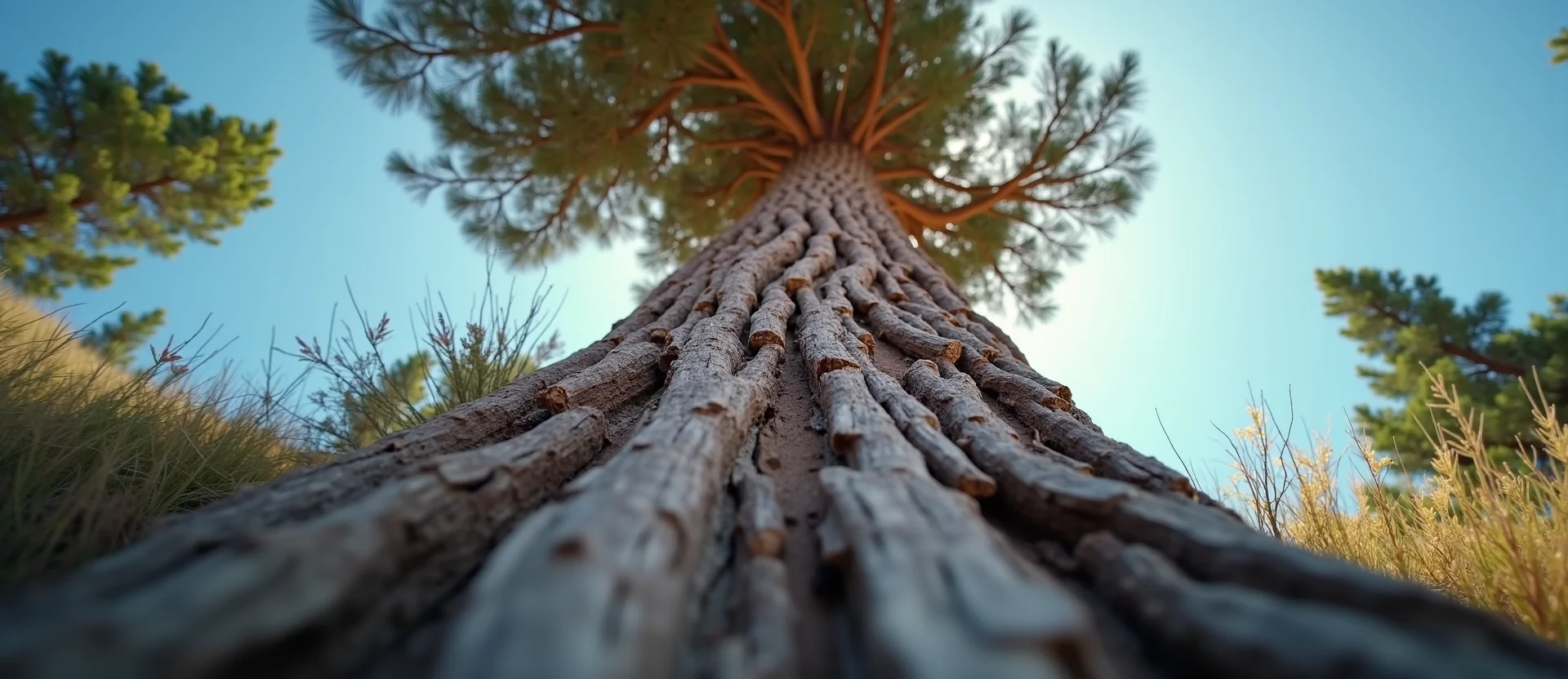 Symbolizing Growth/Resilience: A local Sagebrush (Artemisia tridentata) sturdy weathered tree trunk. - AI Generated