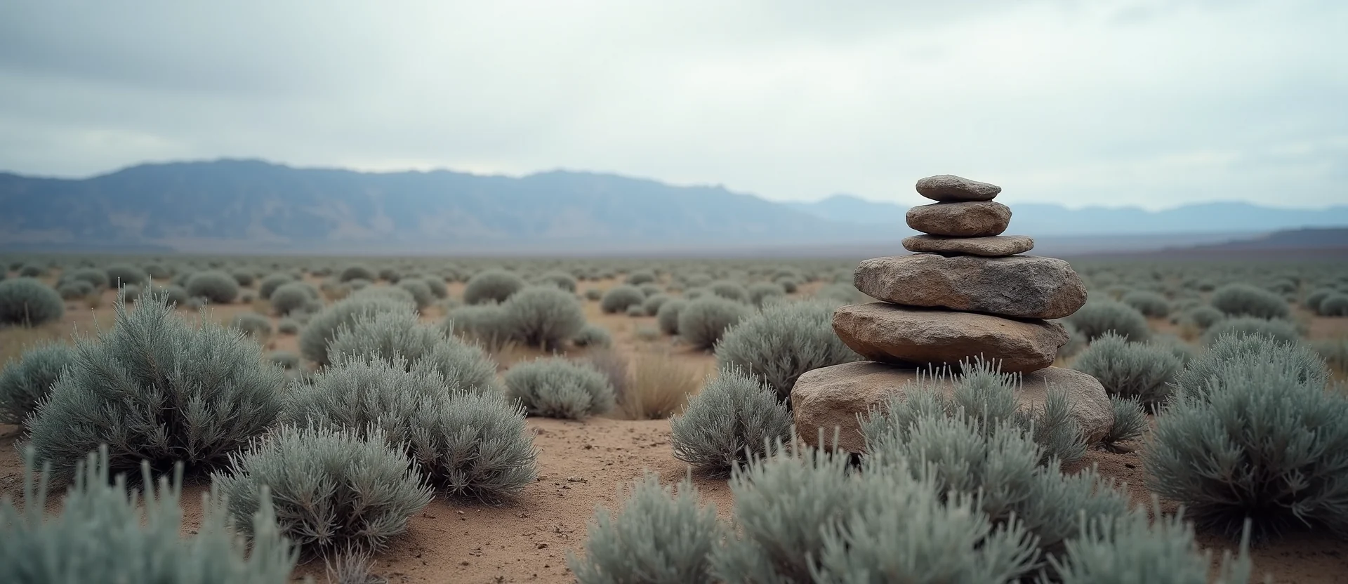 Symbolizing Stability/Peak: A local Manzanita ancient rock cairn. - AI Generated