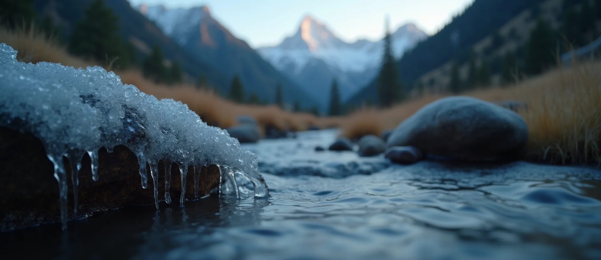 Symbolizing Flow/Cleansing: A local Manzanita babbling mountain creek. - AI Generated