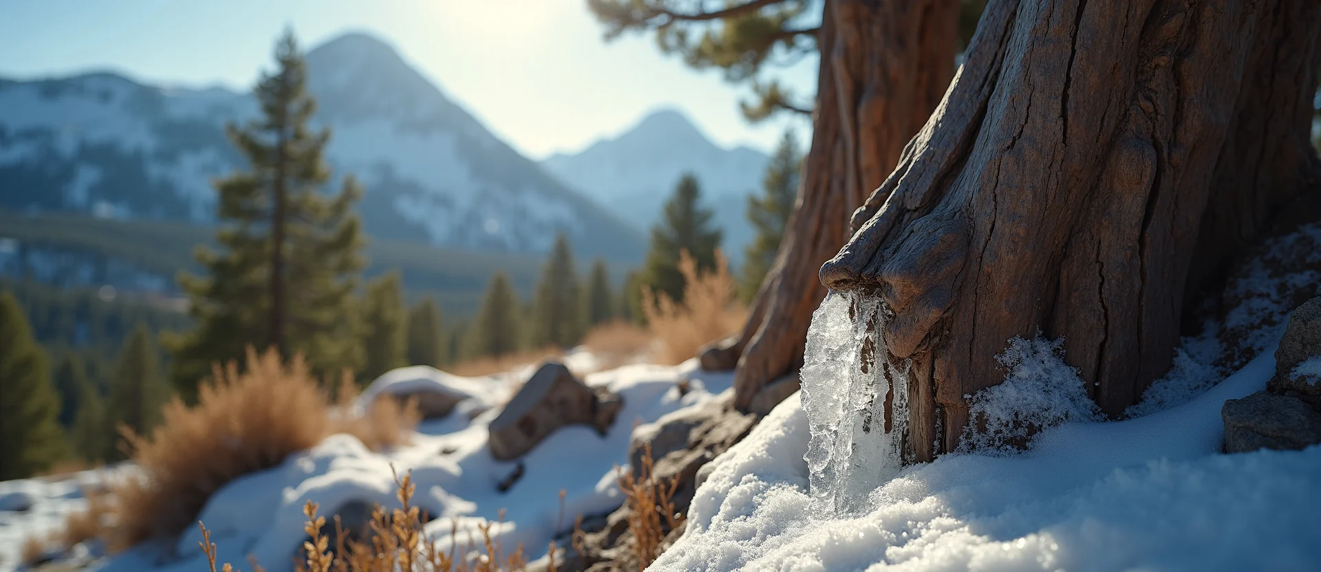 Symbolizing Growth/Resilience: A local Manzanita sturdy weathered tree trunk. - AI Generated
