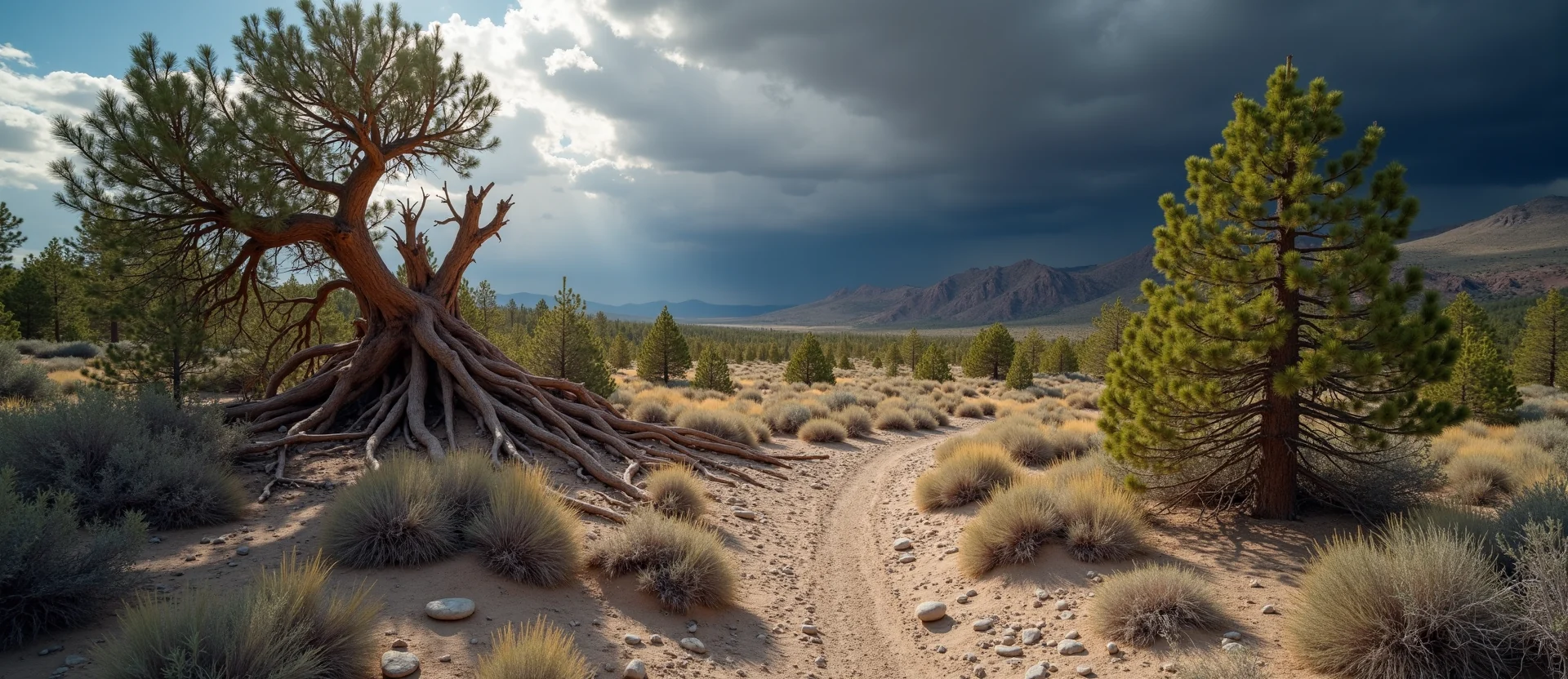 Symbolizing Growth/Resilience: A local Quaking Aspen gnarled juniper roots. - AI Generated