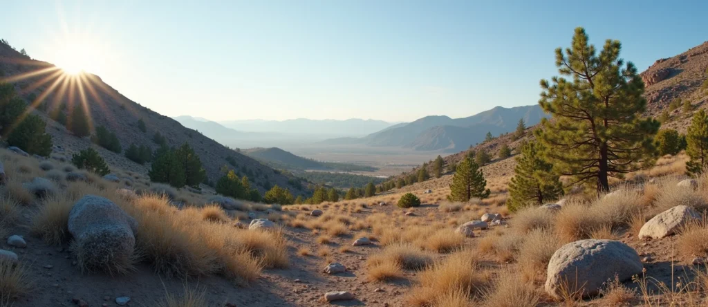 Symbolizing Identity/Local: A local Desert Peach Mt. Rose foothills. - AI Generated