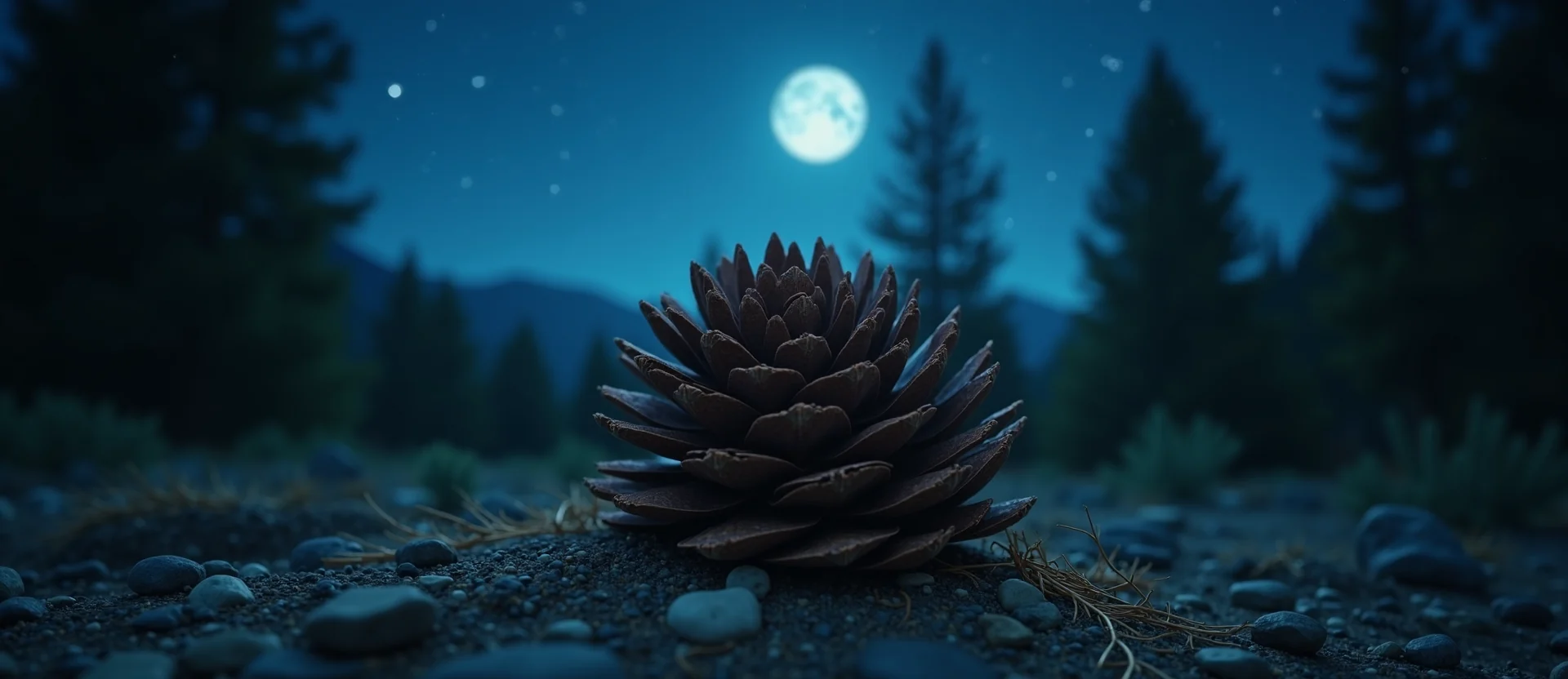 Symbolizing Seed/New Beginning: A local Sierra Juniper opening pine cone. - AI Generated