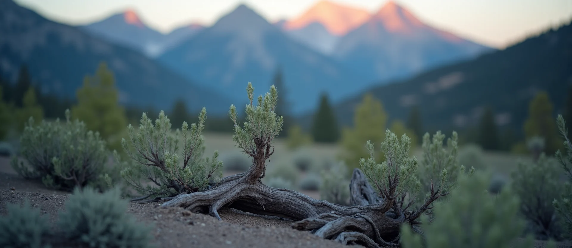 Symbolizing Growth/Resilience: A local Bitterbrush gnarled juniper roots. - AI Generated