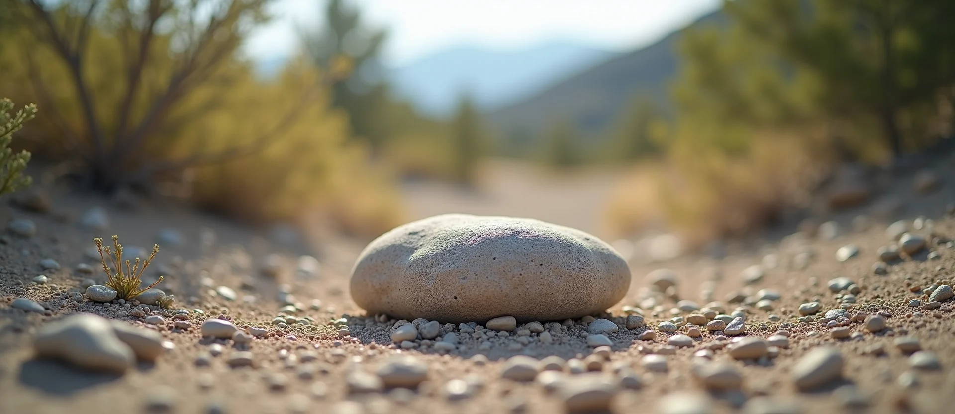 Symbolizing Stability/Peak: A local Mountain Mahogany unshakable boulder. - AI Generated