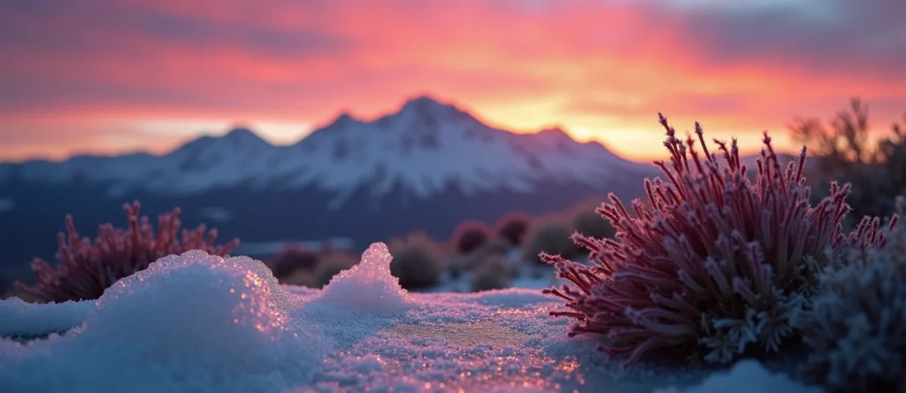 Symbolizing Identity/Local: A local Indian Paintbrush Sierra Nevada skyline. - AI Generated