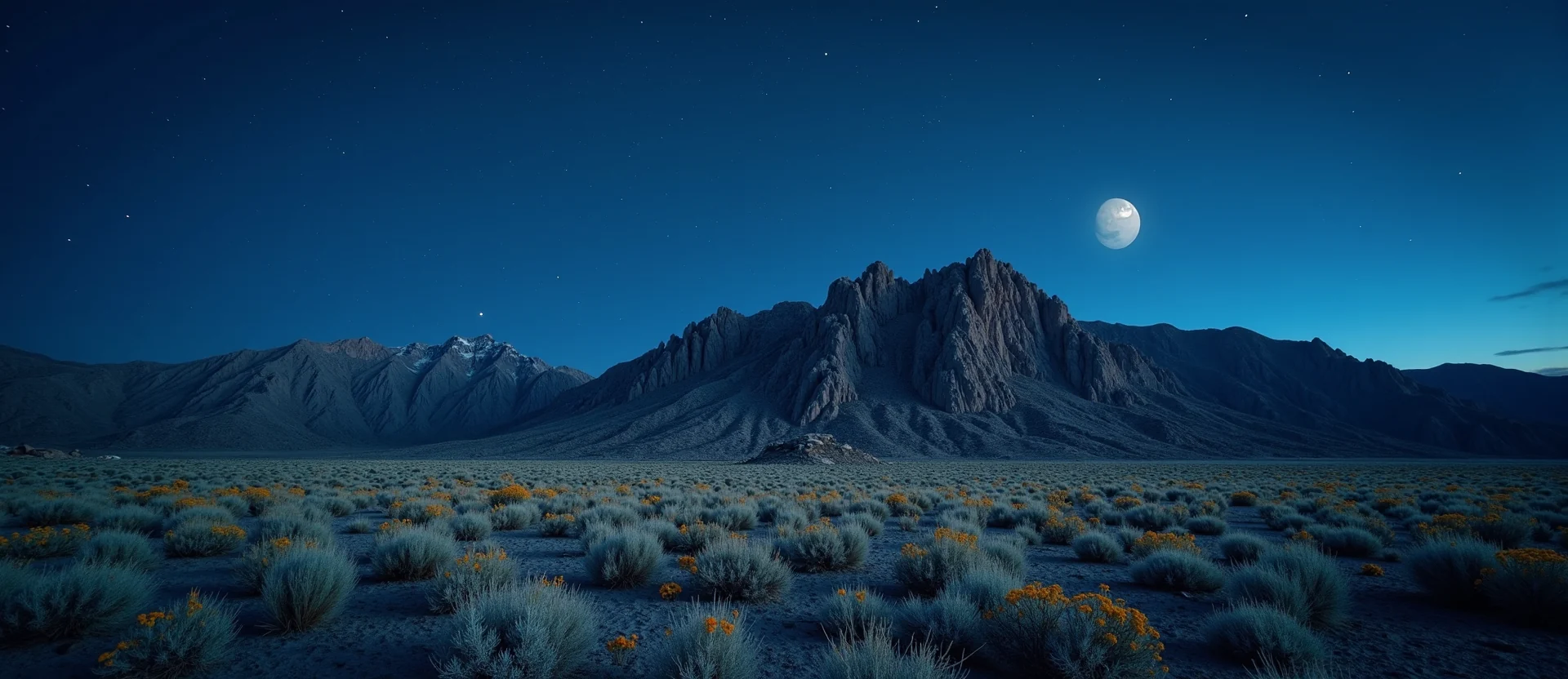 Symbolizing Stability/Peak: A local Indian Paintbrush solid mountain ridge. - AI Generated