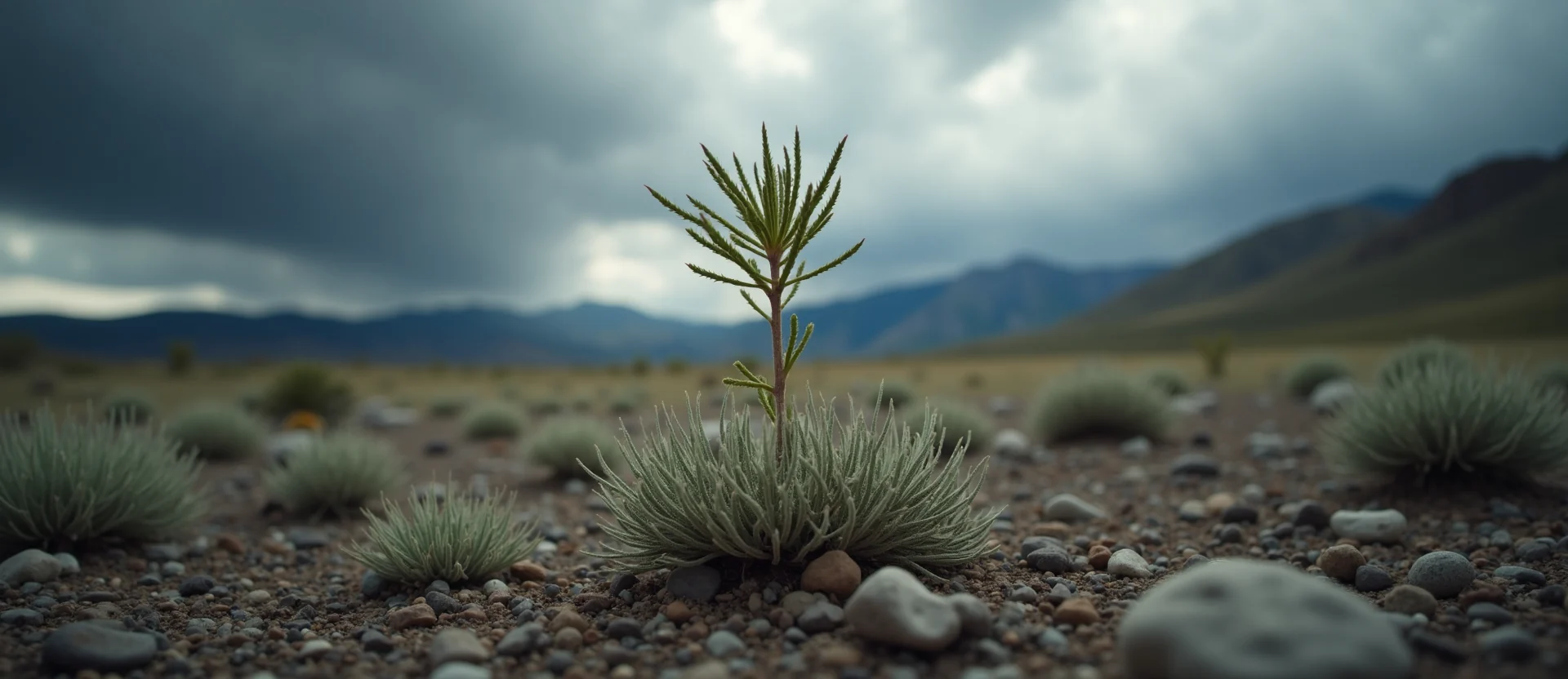 Symbolizing Seed/New Beginning: A local Bitterbrush sprouting sagebrush seedling. - AI Generated
