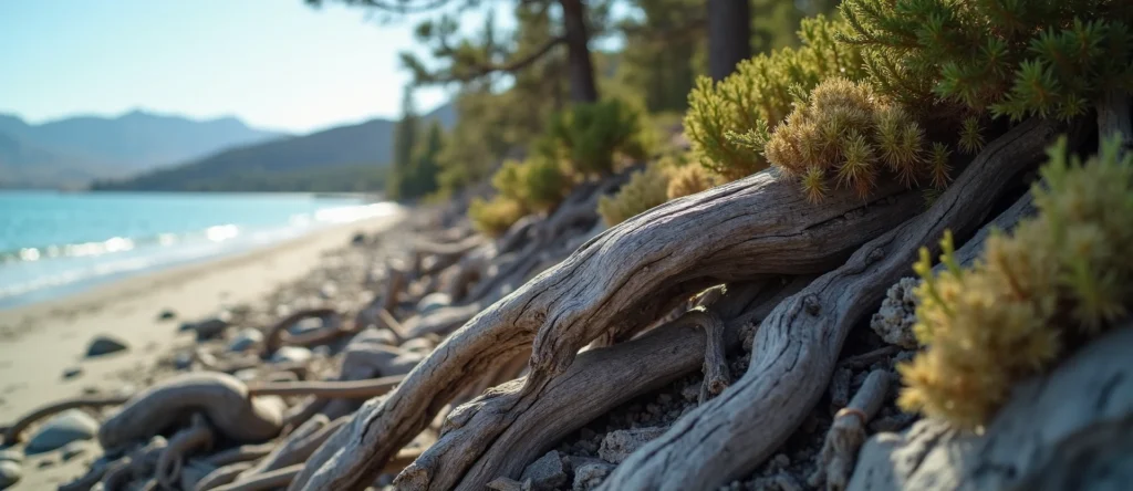 Symbolizing Growth/Resilience: A local Sierra Juniper sturdy weathered tree trunk. - AI Generated