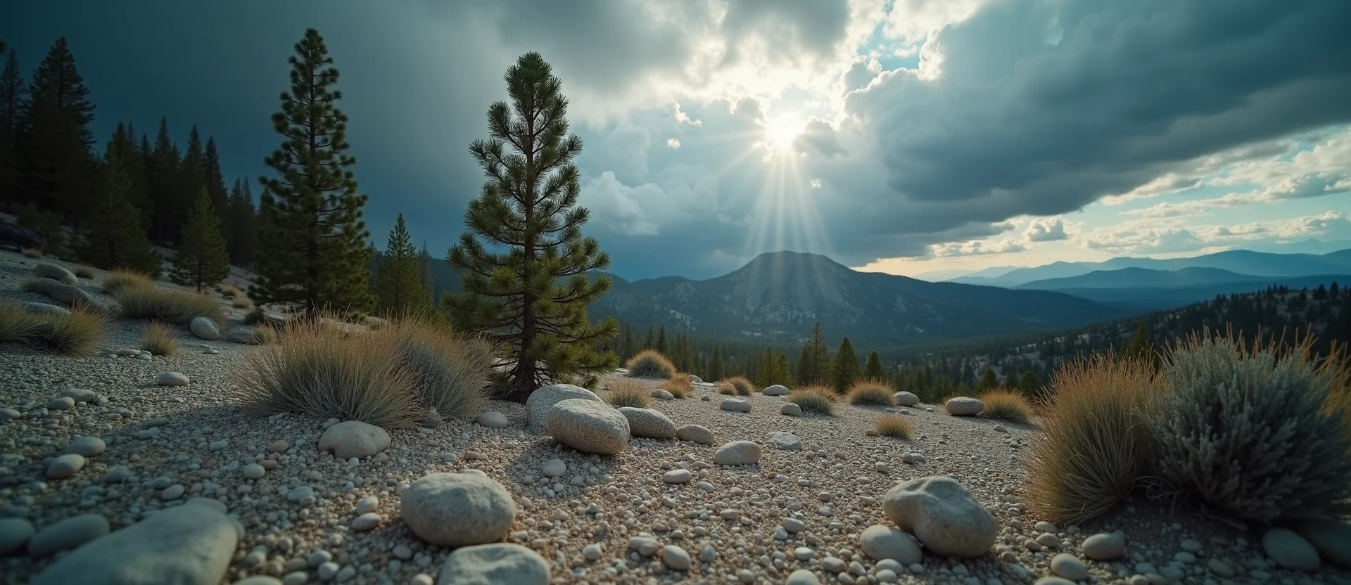 Symbolizing Identity/Local: A local Ponderosa Pine Peavine Mountain silhouette. - AI Generated