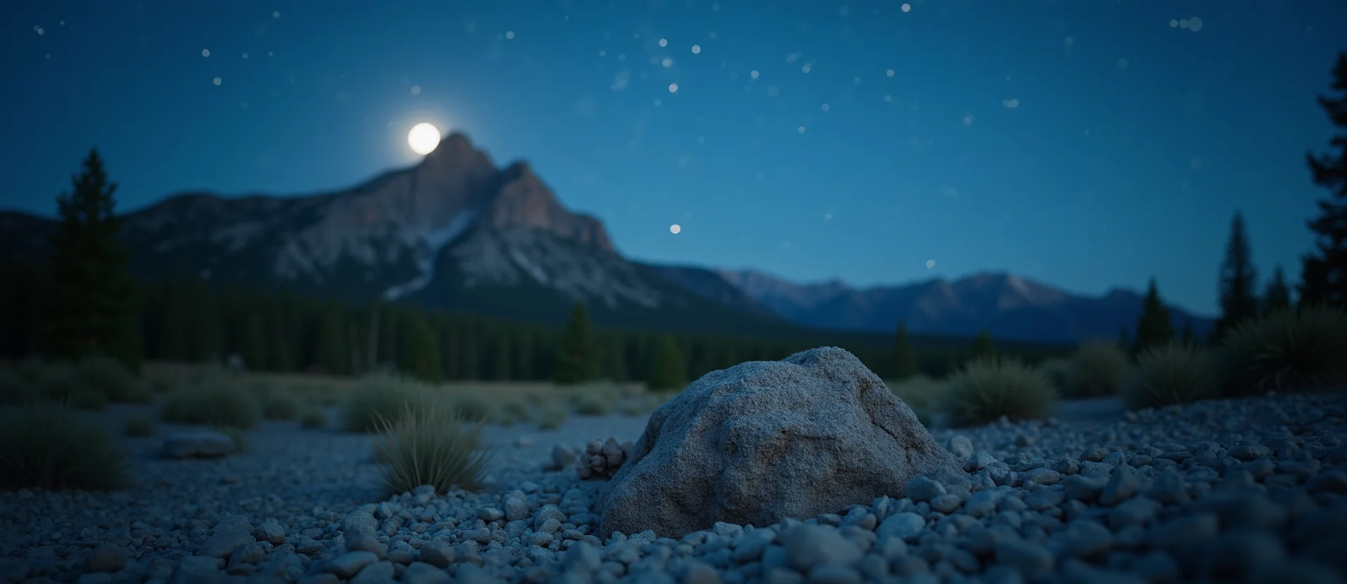 Symbolizing Stability/Peak: A local Quaking Aspen jagged granite peak. - AI Generated