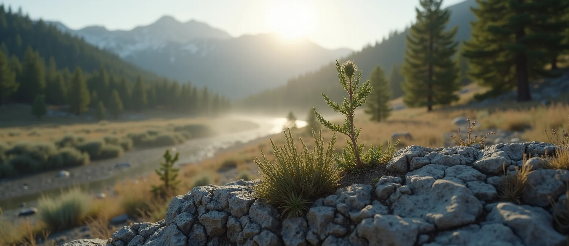 Symbolizing Seed/New Beginning: A local Quaking Aspen sprouting sagebrush seedling. - AI Generated