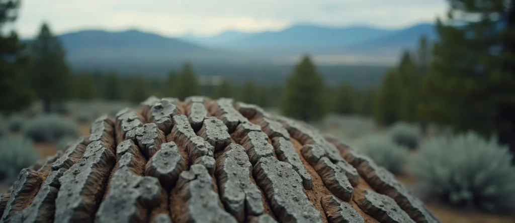 Symbolizing Stability/Peak: A local Ponderosa Pine distant Sierra horizon. - AI Generated