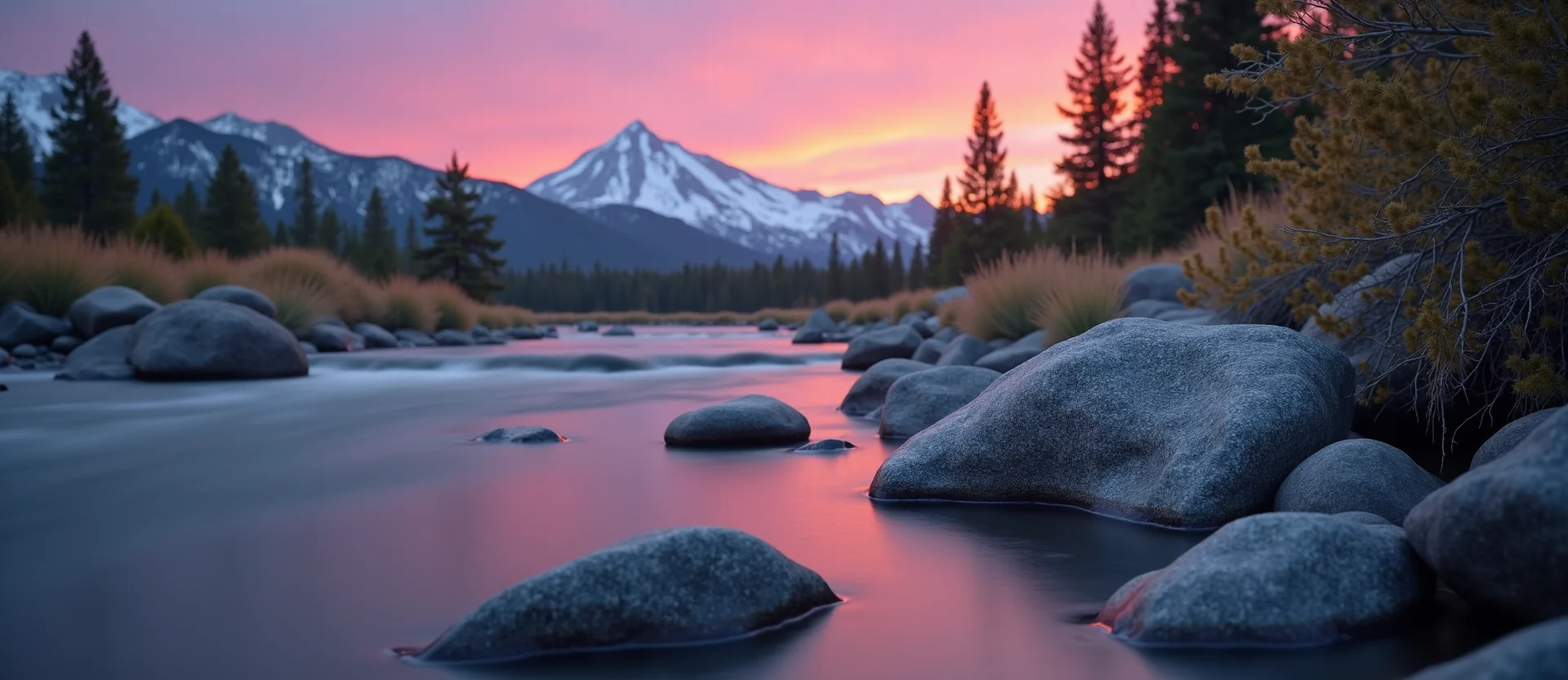 Symbolizing Flow/Cleansing: A local Bitterbrush smooth Truckee river stones. - AI Generated